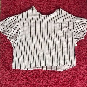 White w/ Black Stripes Blouse